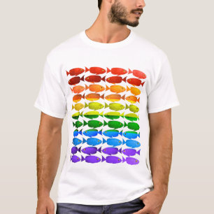 Camiseta T-shirt do orgulho dos peixes de arco-íris