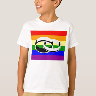 Camiseta T-shirt do orgulho gay da igualdade do casamento