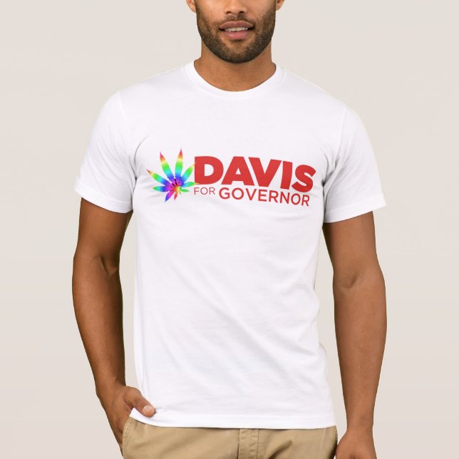 Camiseta T-shirt do orgulho gay de Davis (Frente)