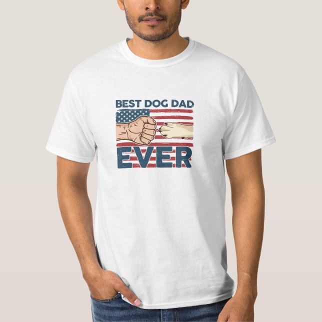 Camiseta T-shirt do Pai de Cachorro Americano (Frente)