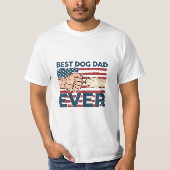 Camiseta T-shirt do Pai de Cachorro Americano (Frente)