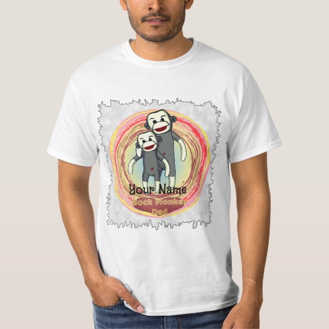 Camiseta t-shirt do Pai de macaco-meia personalizado (Frente)