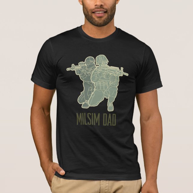 Camiseta T-shirt do pai de Milsim (Frente)