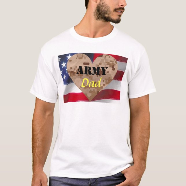 Camiseta T-shirt do pai do EXÉRCITO (Frente)