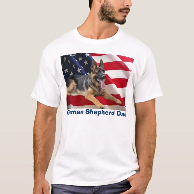 Camiseta T-shirt do pai do german shepherd (Frente)