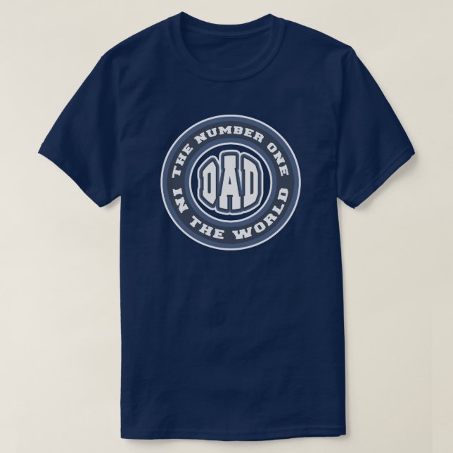 Camiseta T-shirt do pai do número 1 (Frente do Design)