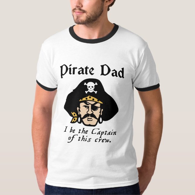 Camiseta T-shirt do pai do pirata (Frente)