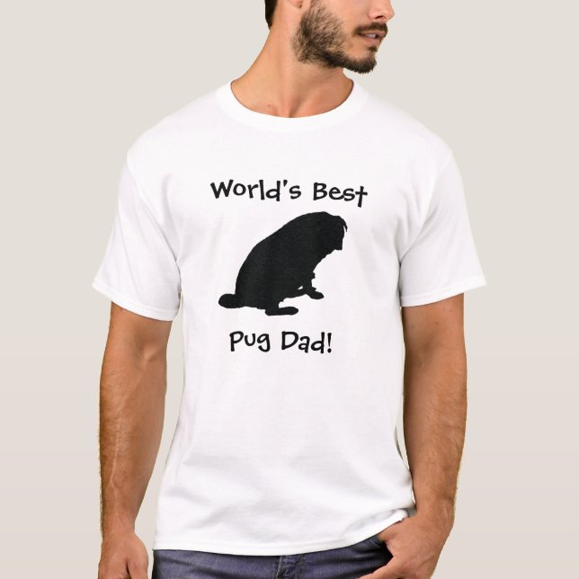 Camiseta T-shirt do pai do Pug do mundo o melhor (Frente)