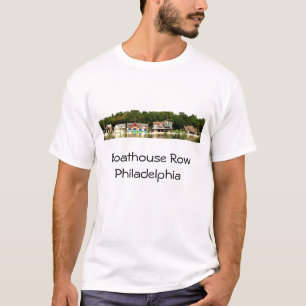 Camiseta T-shirt do panorama da fileira do Boathouse