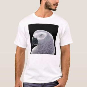 Camiseta T-shirt do papagaio das cinzas africanas