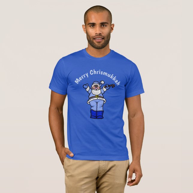 Camiseta T-shirt do papai noel de Chrismukkah (Frente Completa)
