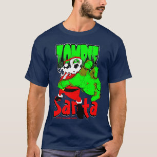 Camiseta T-shirt do papai noel do zombi
