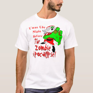Camiseta T-shirt do papai noel do zombi