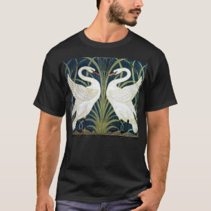 Camiseta T-shirt do papel de parede da cisne e da