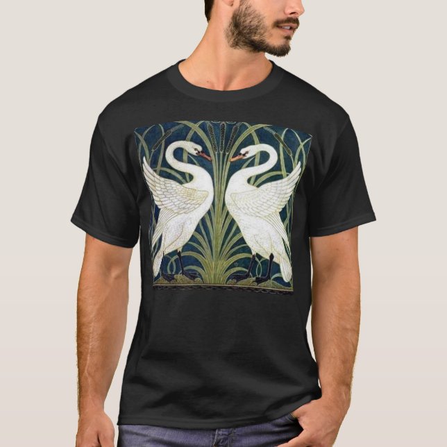Camiseta T-shirt do papel de parede da cisne e da (Frente)