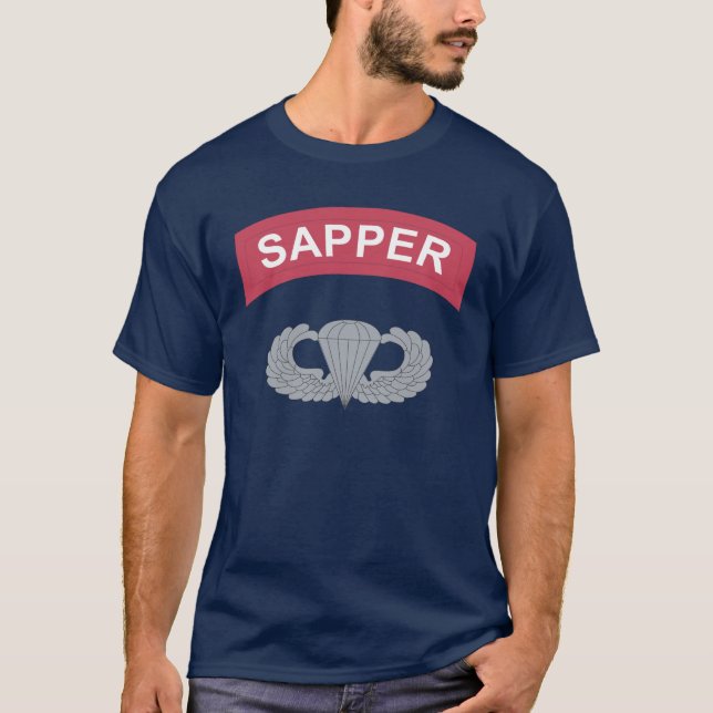 Camiseta T-shirt do Parachutist do Sapper (v1) (Frente)
