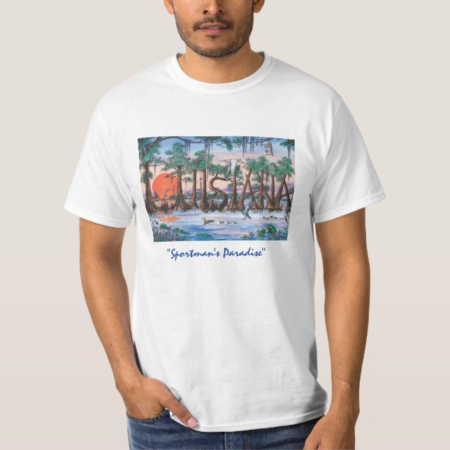 Camiseta T-shirt do paraíso de Louisiana Sportman (Frente)