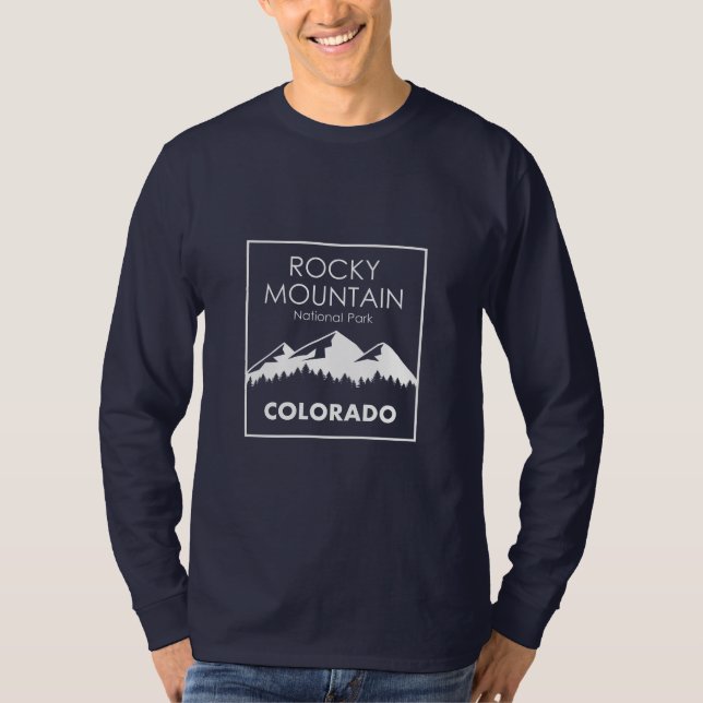Camiseta T-Shirt do Parque Nacional da Montanha Rocky (Frente)