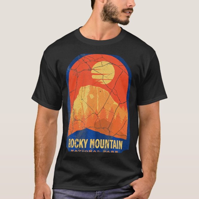 Camiseta T-Shirt do Parque Nacional da Montanha Rocky (Frente)