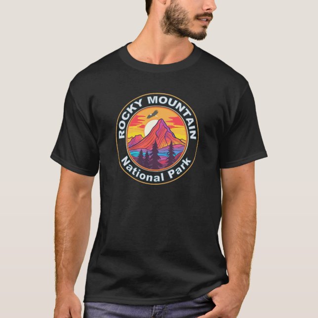 Camiseta T-Shirt do Parque Nacional da Montanha Rocky (Frente)