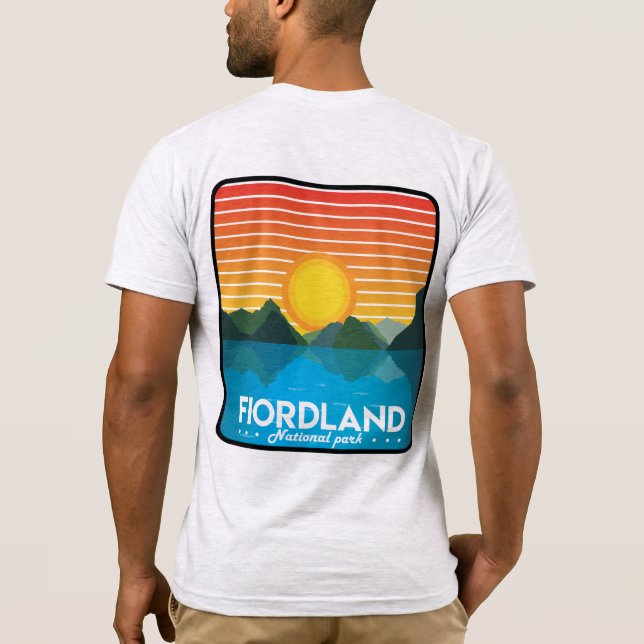 Camiseta T-shirt do parque nacional de Fiordland (Verso)