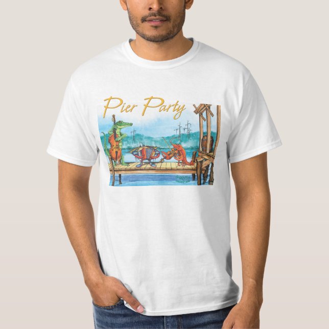 Camiseta T-shirt do partido do cais (Frente)