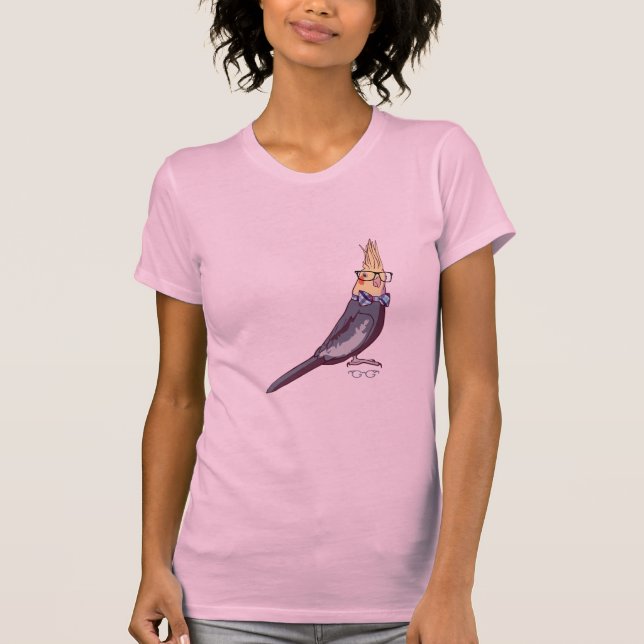 Camiseta T-shirt do pássaro do hipster (sem texto) (Frente)