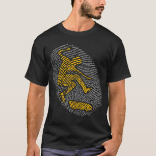 Camiseta t-shirt do patinador da impressão digital