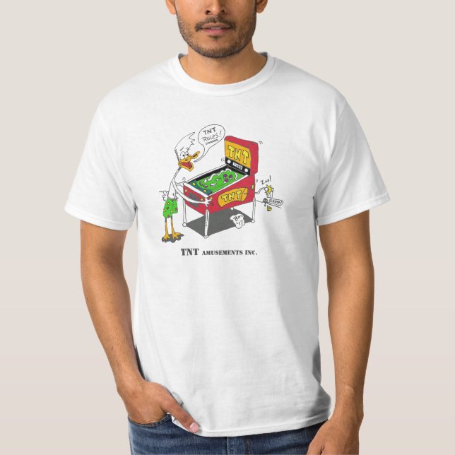 Camiseta T-shirt do pato do Pinball das regras dos (Frente)