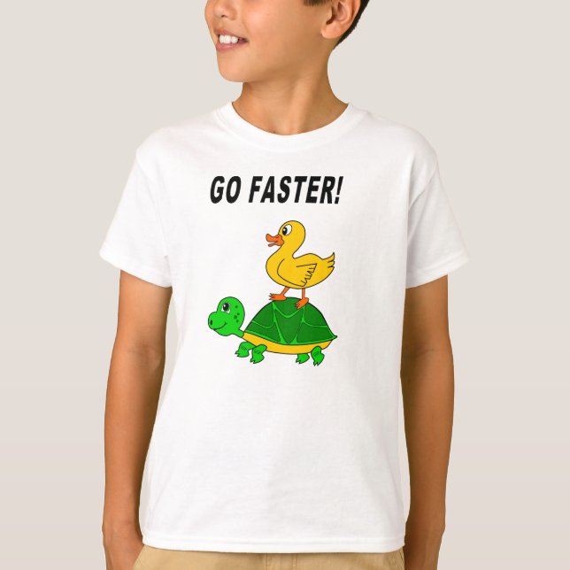 Camiseta T-shirt do pato e da tartaruga (Frente)