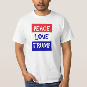 Camiseta T-shirt do Peace Love Trump