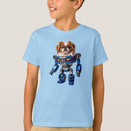 Camiseta T-shirt do Pekingese Robot Kid