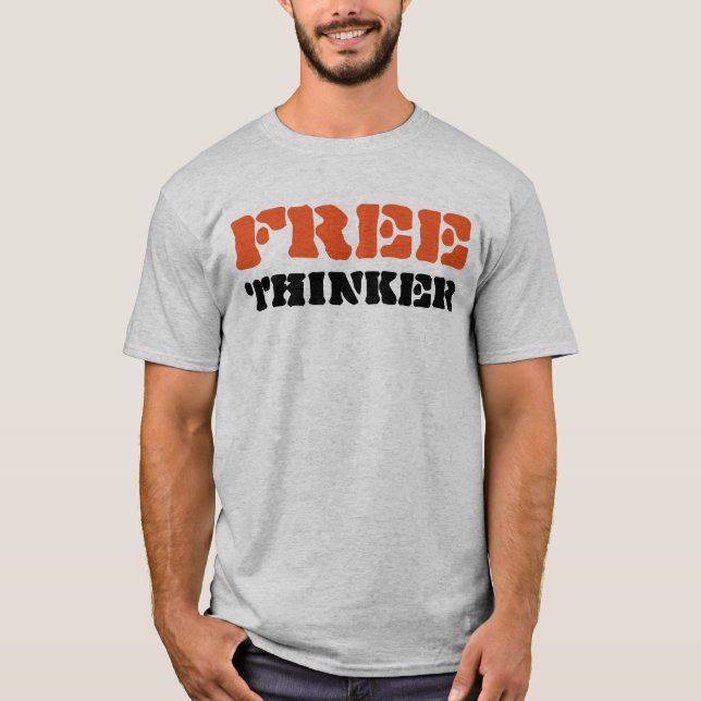 Camiseta "T-shirt do pensador livre" (Frente)