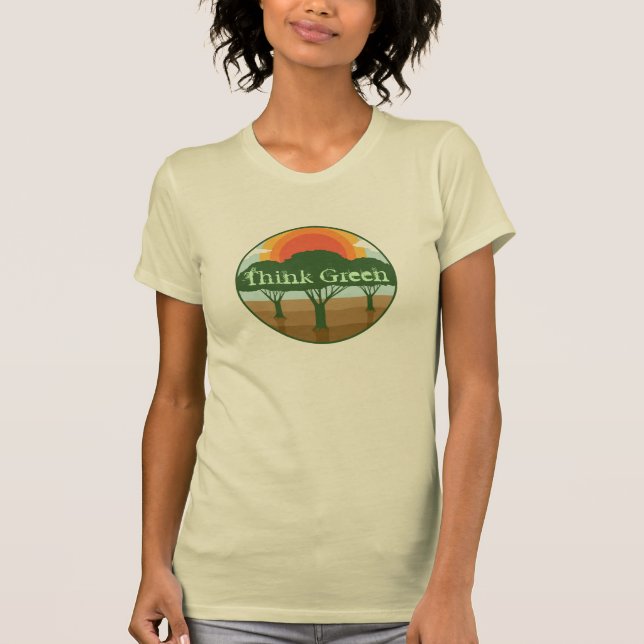Camiseta T-shirt do pense verde (Frente)