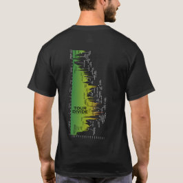 Camiseta T-shirt do perfil da elevação da partilha da