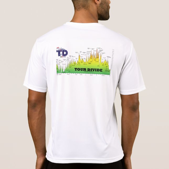 Camiseta T-shirt do perfil de elevação da divisão de turnê (Verso)