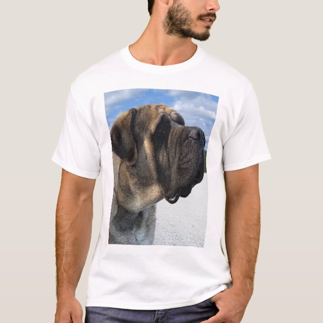 Camiseta T-shirt do perfil do Mastiff (Frente)