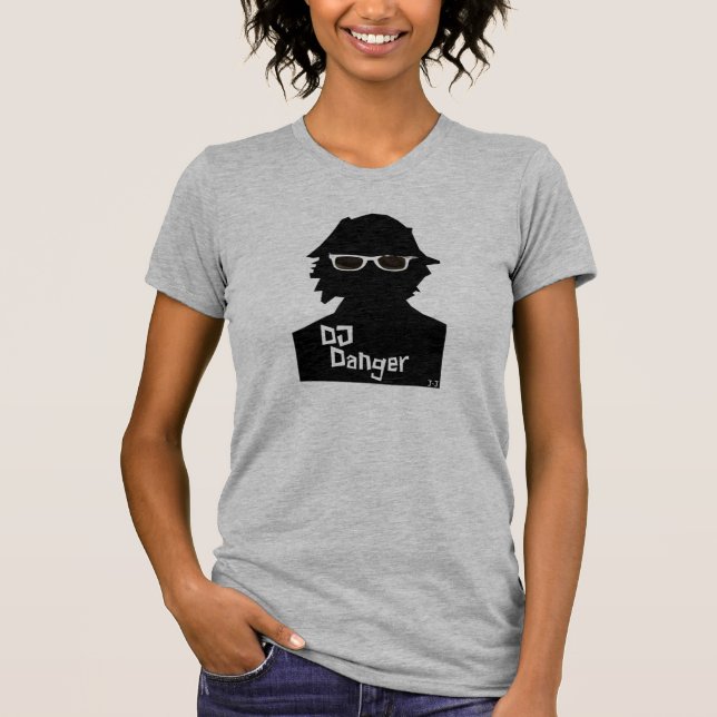 Camiseta T-shirt do perigo do DJ (Frente)