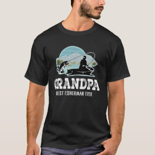 Camiseta T-shirt do pescador do vovô o melhor nunca para