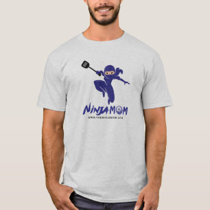 Camiseta T-shirt do pescoço de grupo de Ninja Mom® - cinz