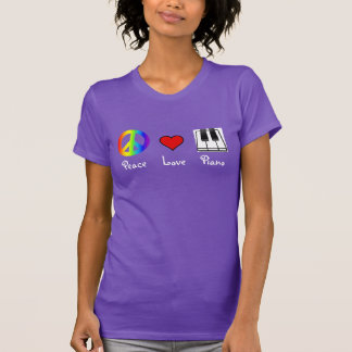 Camiseta T-shirt do piano do amor da paz