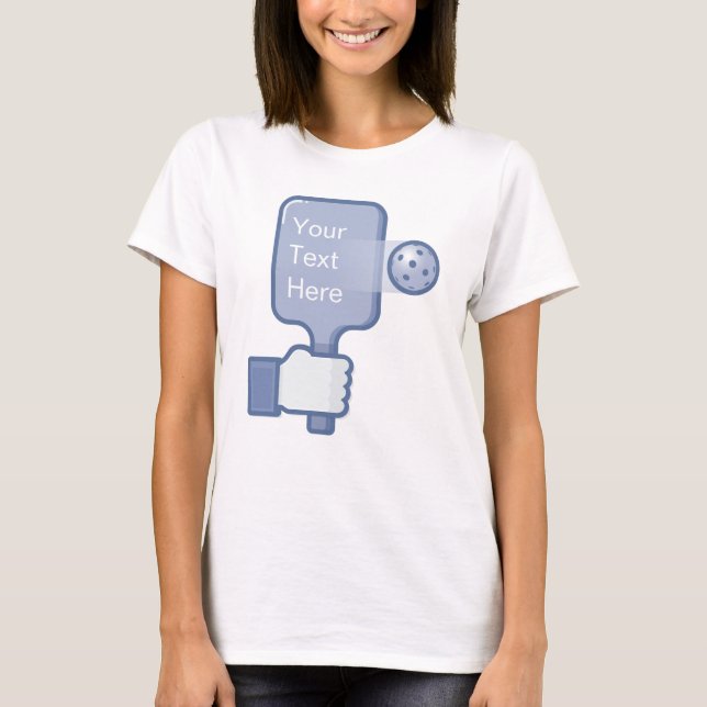 Camiseta T-shirt do Pickleball das mulheres personalizadas (Frente)