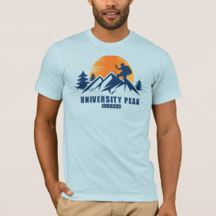 Camiseta T-Shirt do Pico de Pico da Universidade Retro