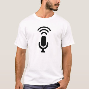 Camiseta T-shirt do pictograma do microfone