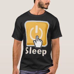 Camiseta T-shirt do pijama do botão do sono