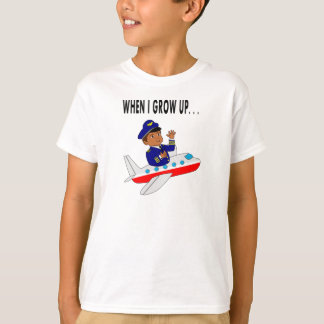 Camiseta T-shirt do piloto dos desenhos animados em vôo