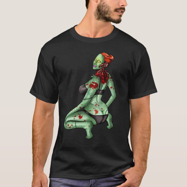 Camiseta T-shirt do Pin-Acima do zombi (Frente)