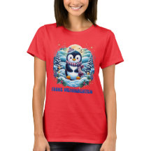 T-shirt do Pinguim-Cuta-Inverno
