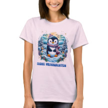 T-shirt do Pinguim-Cuta-Inverno