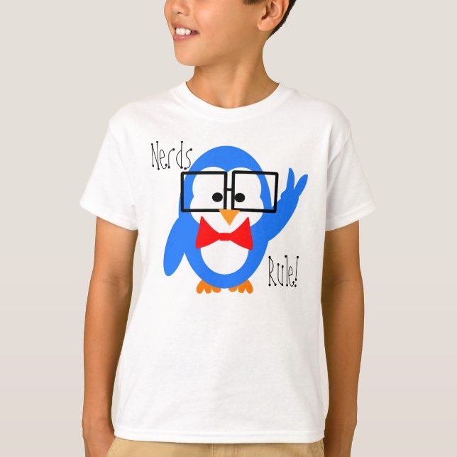 Camiseta T-shirt do pinguim da regra dos nerd (Frente)